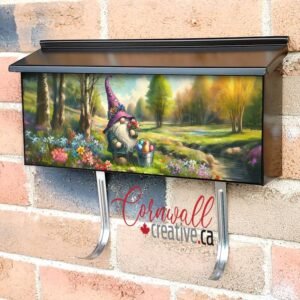 Easter Gnome with Flowers Wall-mounted Townhouse Mailbox Cover