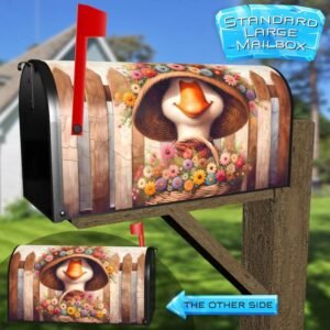 Cute Spring Goose Rural Farm Mailbox Cover