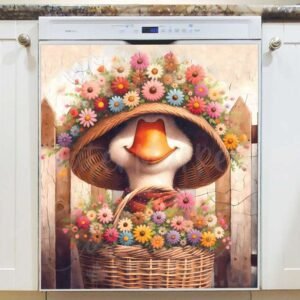 Cute Spring Goose Magnetic Dishwasher Door Cover