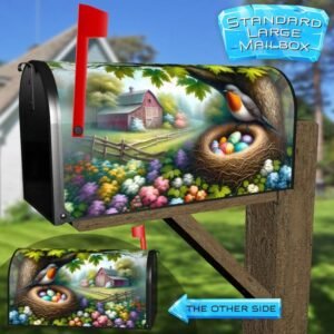 Cute Easter Robin Rural Farm Mailbox Cover