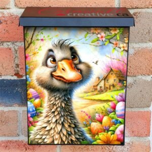 Cute Goose Waiting for Easter Colonial Mailbox Cover