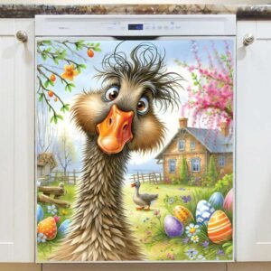 Silly Easter Goose 2 Magnetic Dishwasher Door Cover