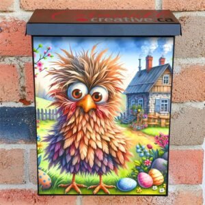 Silly Easter Chicken Colonial Mailbox Cover