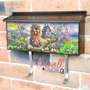 Silly Easter Chicken Wall-mounted Townhouse Mailbox Cover