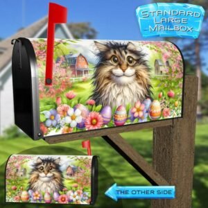 Silly Easter Cat Rural Farm Mailbox Cover