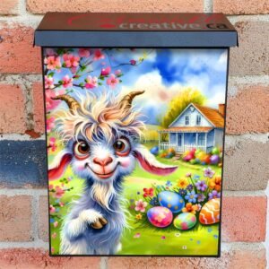Silly Easter Goat Colonial Mailbox Cover