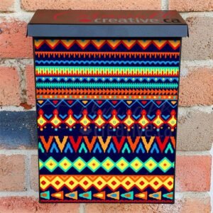 Native Pattern Design Colonial Mailbox Cover