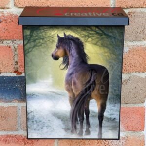 Beautiful Winter Horse #1 Colonial Mailbox Cover