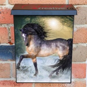 Beautiful Winter Horse #2 Colonial Mailbox Cover