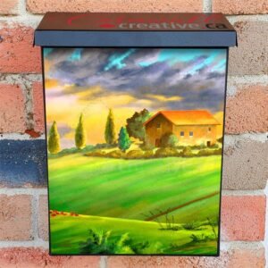 Rural Tuscan Landscape Colonial Mailbox Cover