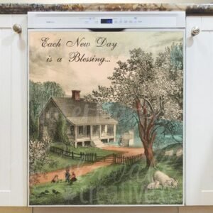 Victorian Farmhouse Magnetic Dishwasher Door Cover