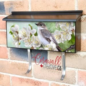 Little Bird on a Blossoming Tree Wall-mounted Townhouse Mailbox Cover