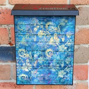 Painted Flowers on Wood #3 Colonial Mailbox Cover
