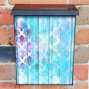 Painted Flowers on Wood #4 Colonial Mailbox Cover