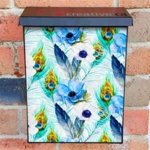 Feathers and Flowers Colonial Mailbox Cover