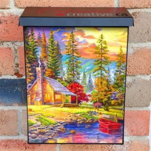 October Sunset on the Lake Colonial Mailbox Cover