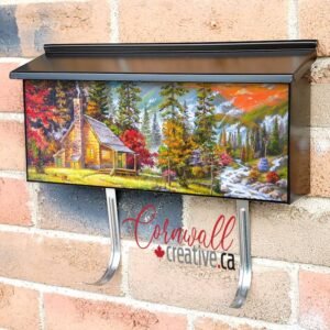 October Sunset on the Lake Wall-mounted Townhouse Mailbox Cover