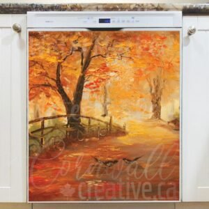 October Evening in the Park Magnetic Dishwasher Door Cover