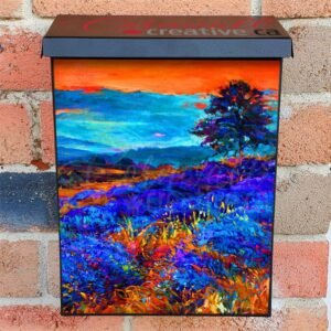 Colorful Lavender Field #2 Colonial Mailbox Cover