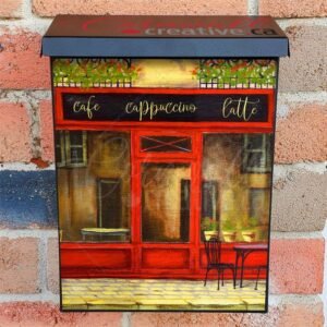 Cozy Bistro in Paris Colonial Mailbox Cover