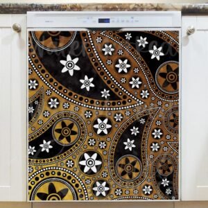 Elegant Paisley Design #5 Magnetic Dishwasher Door Cover