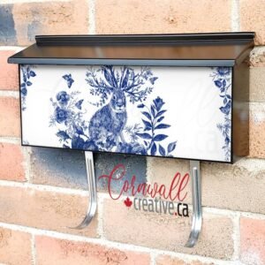 Folklore Fairytale with a Jackalope Wall-mounted Townhouse Mailbox Cover