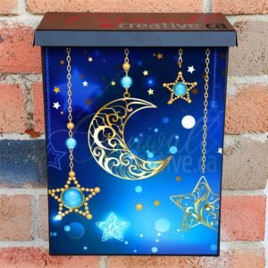Bohemian Moon and Stars Colonial Mailbox Cover