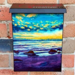 Starry Night Above the Sea Colonial Mailbox Cover
