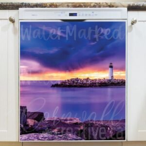 Stormy Clouds and a Lighthouse Magnetic Dishwasher Door Cover