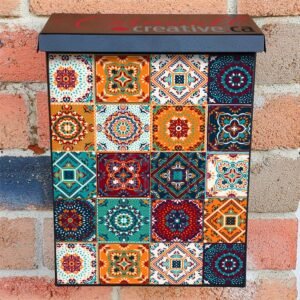 Mexican Tiles Design Colonial Mailbox Cover