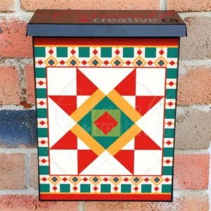 Farmhouse Quilt Design #5 Colonial Mailbox Cover