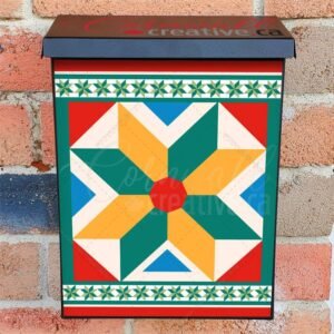 Farmhouse Quilt Design #4 Colonial Mailbox Cover