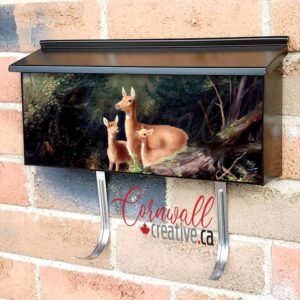 Fawns and Partridges Wall-mounted Townhouse Mailbox Cover