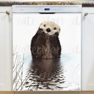 The Cutest Otter Magnetic Dishwasher Door Cover