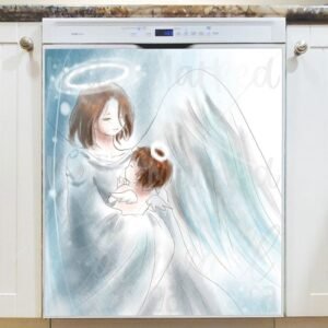 Mom and Baby Angel Magnetic Dishwasher Door Cover