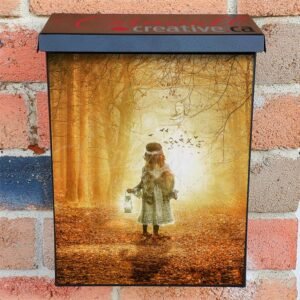Little Autumn Angel Colonial Mailbox Cover