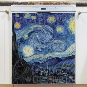 The Starry Night by Vincent Van Gogh Magnetic Dishwasher Door Cover