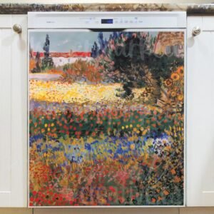 Flower Garden by Vincent Van Gogh Magnetic Dishwasher Door Cover