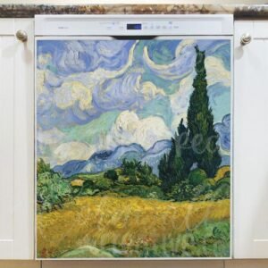 Wheat Field with Cypresses by V. Gogh Magnetic Dishwasher Door Cover