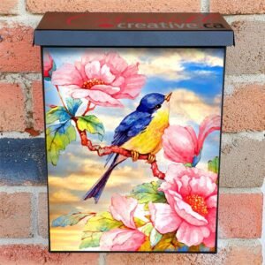 Little Bird on a Blooming Tree Colonial Mailbox Cover