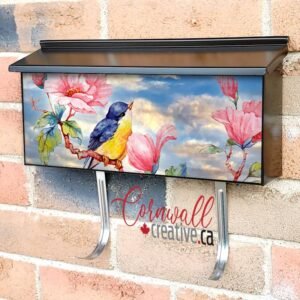 Little Bird on a Blooming Tree Wall-mounted Townhouse Mailbox Cover