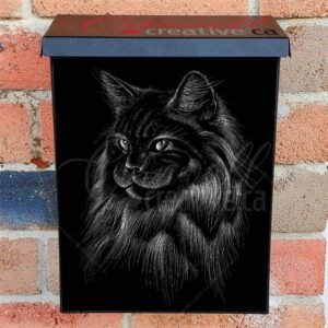 Beautiful White Persian Cat Colonial Mailbox Cover