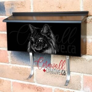 Beautiful White Persian Cat Wall-mounted Townhouse Mailbox Cover