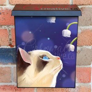 Cute Cat and Lilies of the Valley Colonial Mailbox Cover