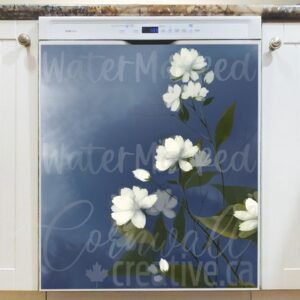 Midnight Jasmines Magnetic Dishwasher Door Cover