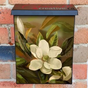 Delicate White Magnolias Colonial Mailbox Cover
