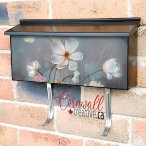 Blooming White Flowers Wall-mounted Townhouse Mailbox Cover