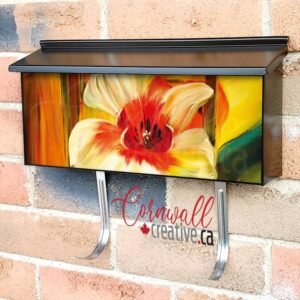 Colorful Abstract Flower Wall-mounted Townhouse Mailbox Cover