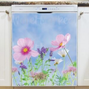 Little Morning Flowers Magnetic Dishwasher Door Cover