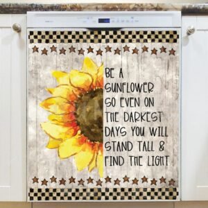 Sunflower Quota Magnetic Dishwasher Door Cover